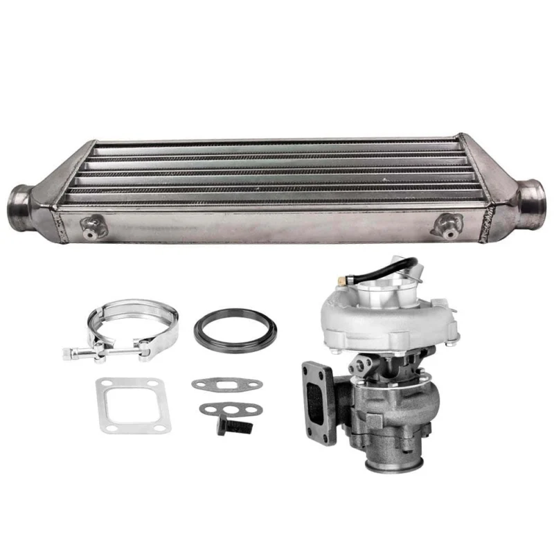 Neu T3 Universal Turbolader 0.63 A/RIntercooler2.5 64mm WASSER KÜHLERKi