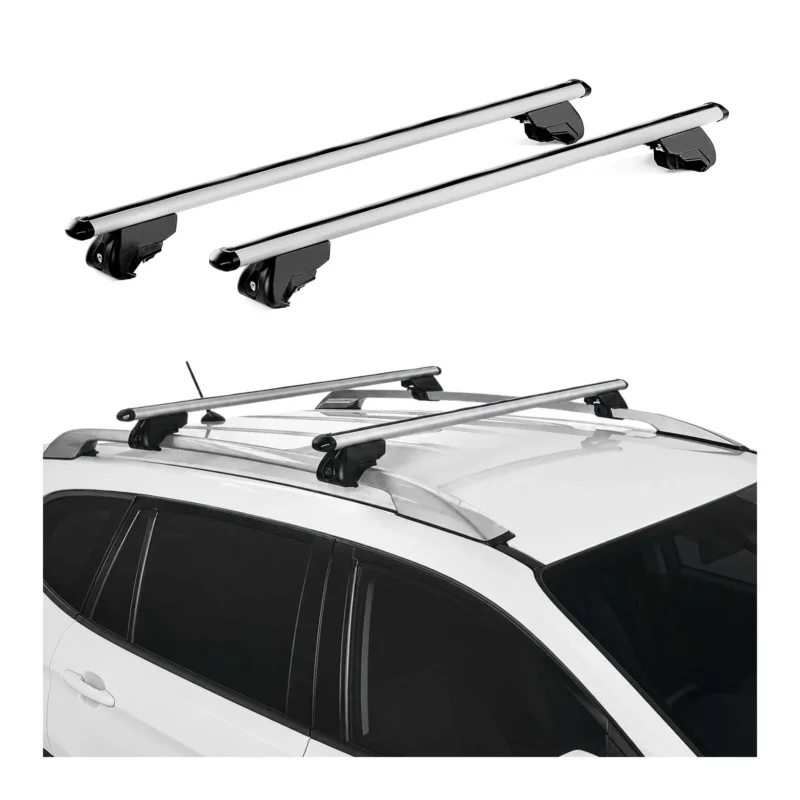 Dachträger für Peugeot 206 Kombi 2002-2013 Aluminium Grau Dachgepäckträger