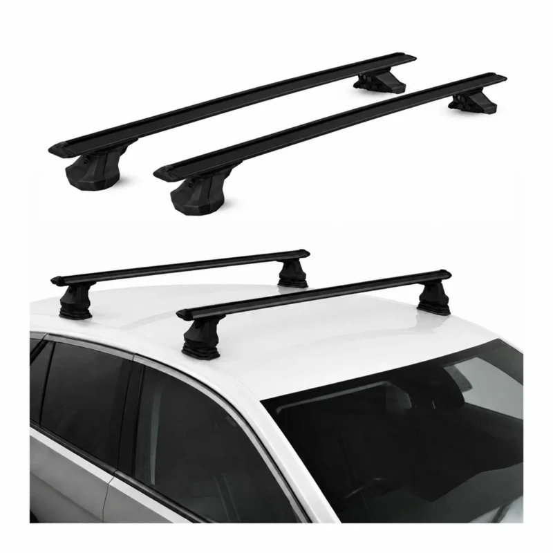 Dachträger für Nissan Kubistar (X76) 2003-09 Aluminium 2 Stück 75kg TÜV Schwarz