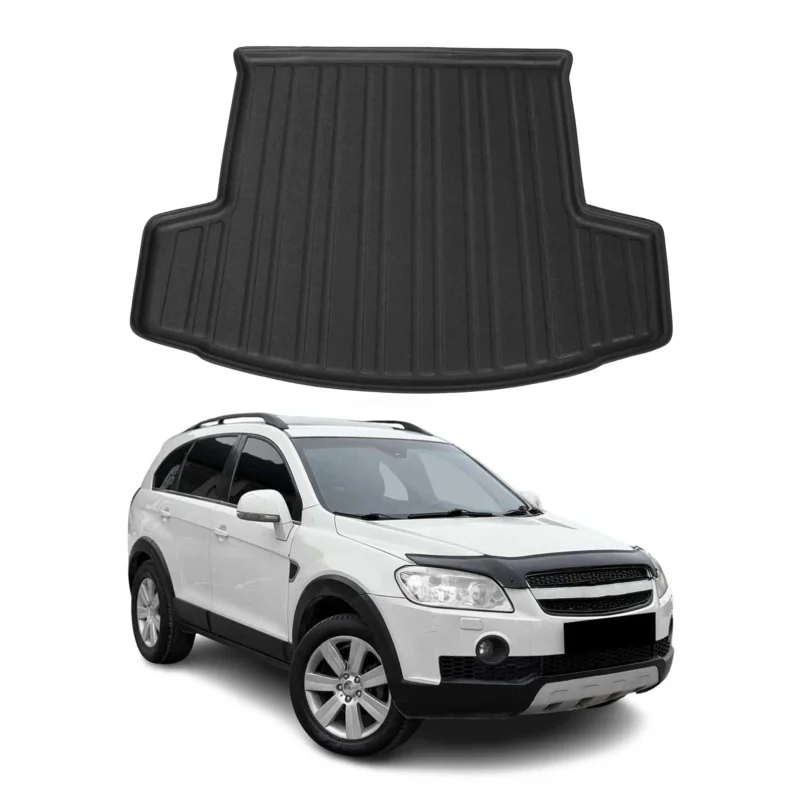 Kofferraumwanne Laderaumwanne für Chevrolet Captiva 2006-2015 Gummi TPE Schwarz