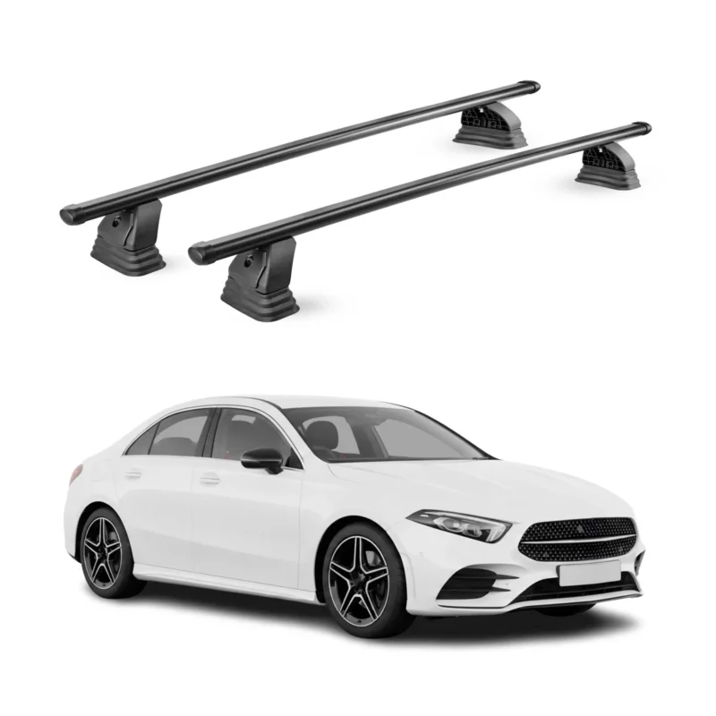 Stahl Dachträger für Mercedes A Klasse W177 2018-2026 TÜV 75 kg 2tlg Schwarz