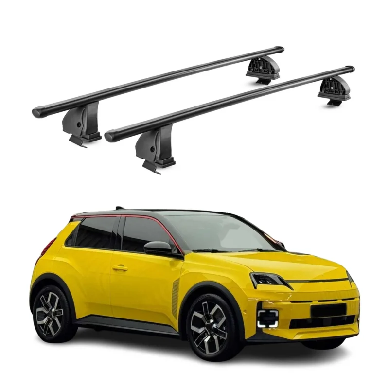 Stahl Dachträger für Renault 5 E-Tech 2024-2026 TÜV Abschließbar 2tlg Schwarz