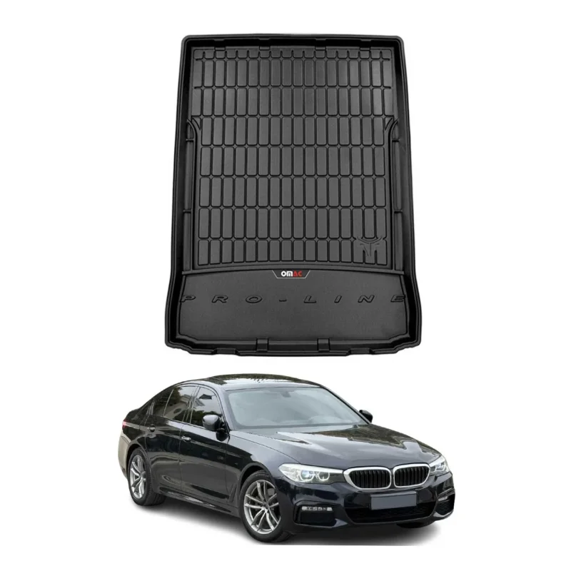 OMAC Gummi Kofferraumwanne für BMW 5er M5 Limo G30 F90 2017-2023 TPE Schwarz