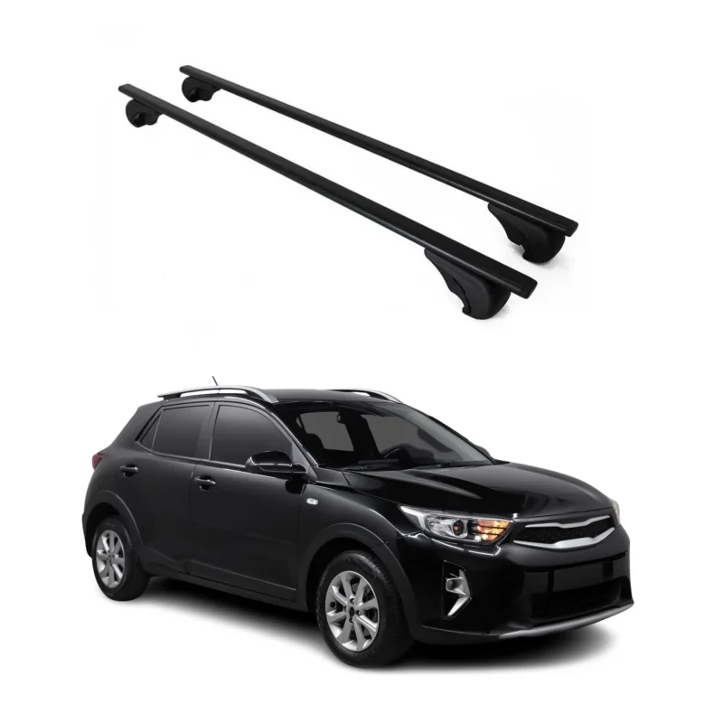 Dachträger Grundträger für Kia Stonic 2017-2026 75kg Stahl Schwarz 2 tlg
