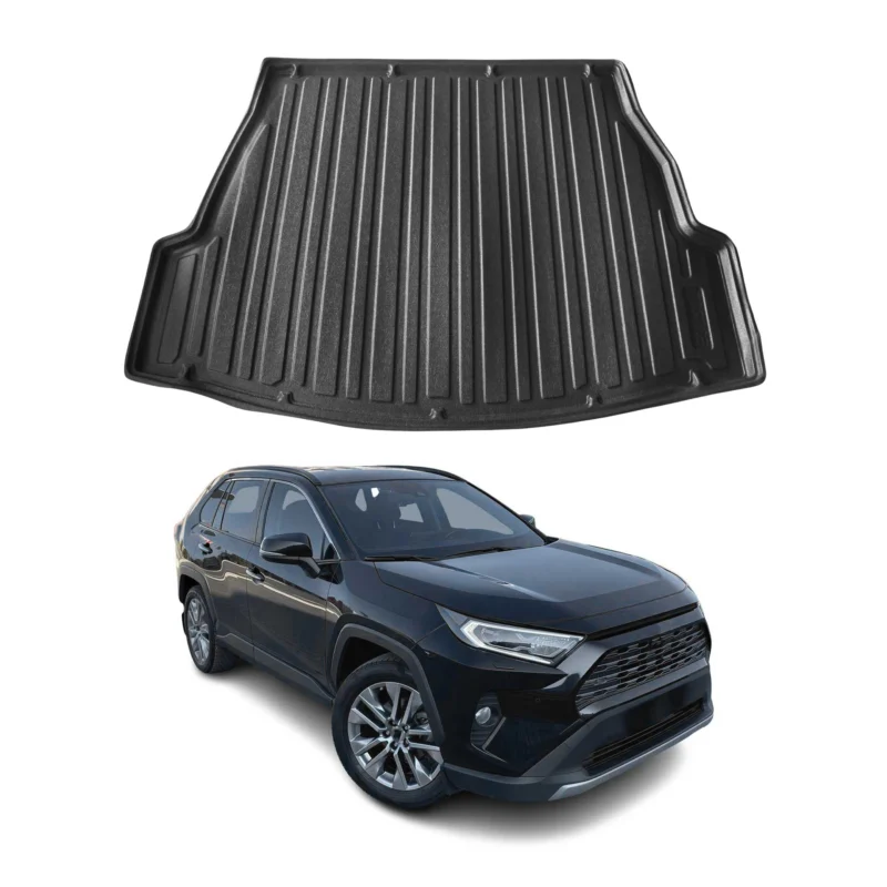 Kofferraumwanne Laderaumwanne für Toyota RAV4 2019-2025 Gummi TPE Schwarz