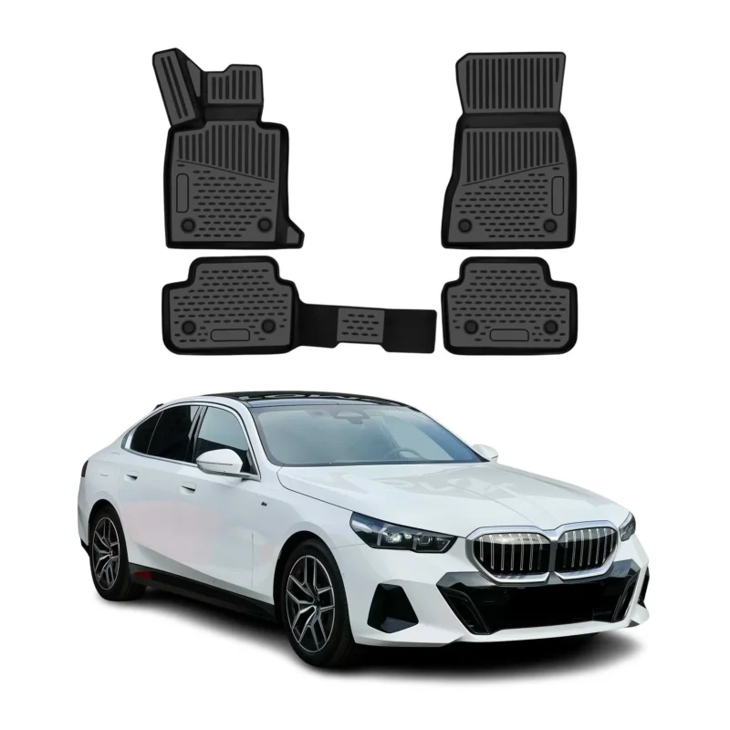 OMAC Gummimatten Fußmatten für BMW 5er G60 Limo 2024-2026 TPE Schwarz 4tlg