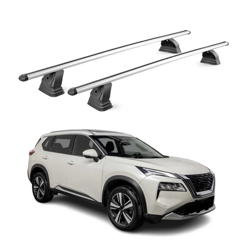 Alu Dachträger für Nissan X-Trail IV T33 2021-2026 TÜV T-Nut 75 kg 2tlg Silber