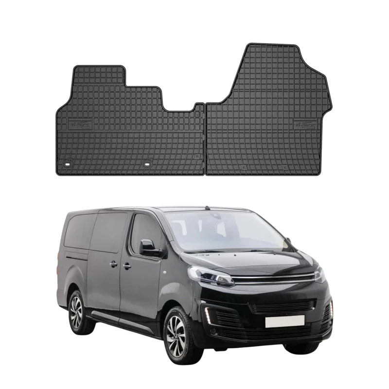 OMAC Gummi Fußmatten für Citroen Jumpy 2016-2026 Automatten Gummi Schwarz 2tlg