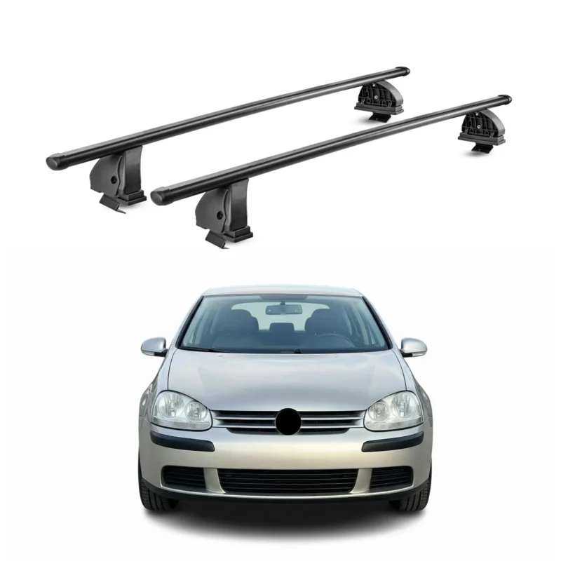 Stahl Dachträger für VW Golf mk5 / Golf mk5 Plus 2004-2009 5Tür TÜV 2tlg Schwarz