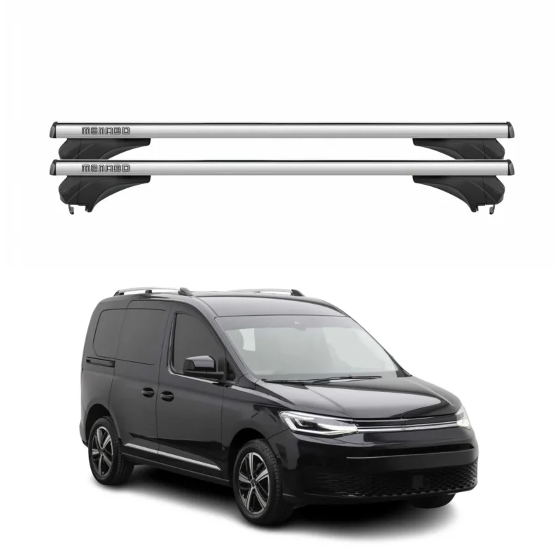 Menabo Dachträger Grundtäger für VW Caddy SB 2020-2026 Aluminium Silber 2 tlg