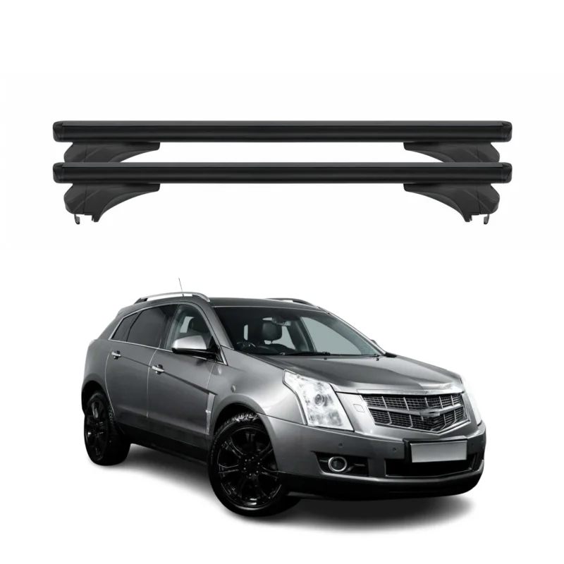 Menabo Dachträger Grundtäger für Cadillac SRX 2010-2016 Aluminium Schwarz 2 tlg