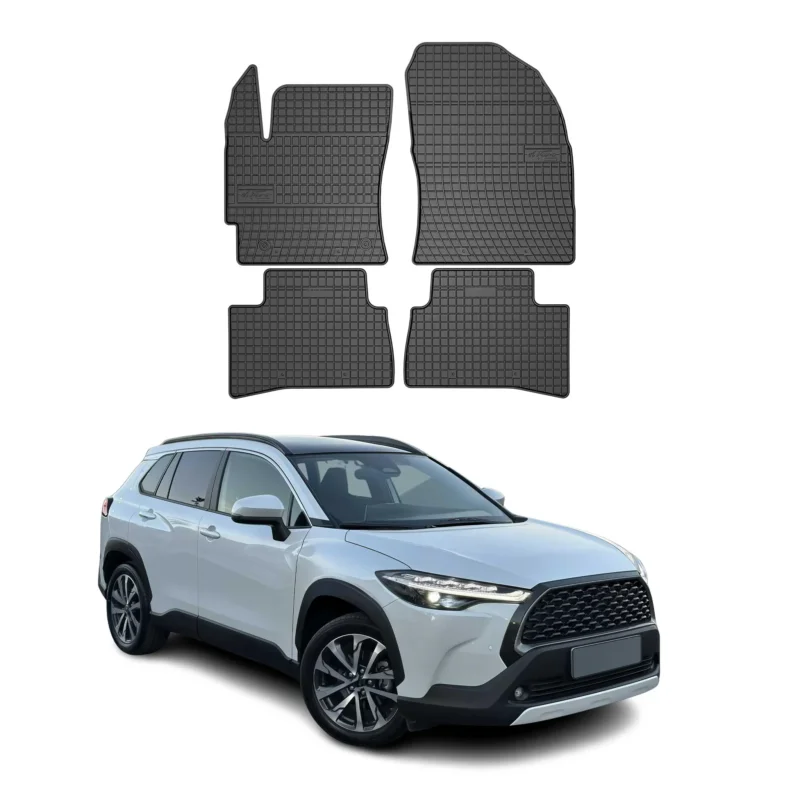 OMAC Gummi Fußmatten für Toyota Corolla Cross 2021-2026 Automatten Schwarz 4x