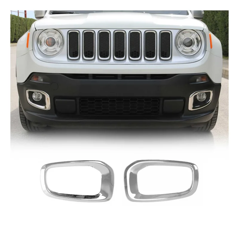 Nebelscheinwerfer Rahmen Chrom für Jeep Renegade 2014-2019 Edelstahl 2x