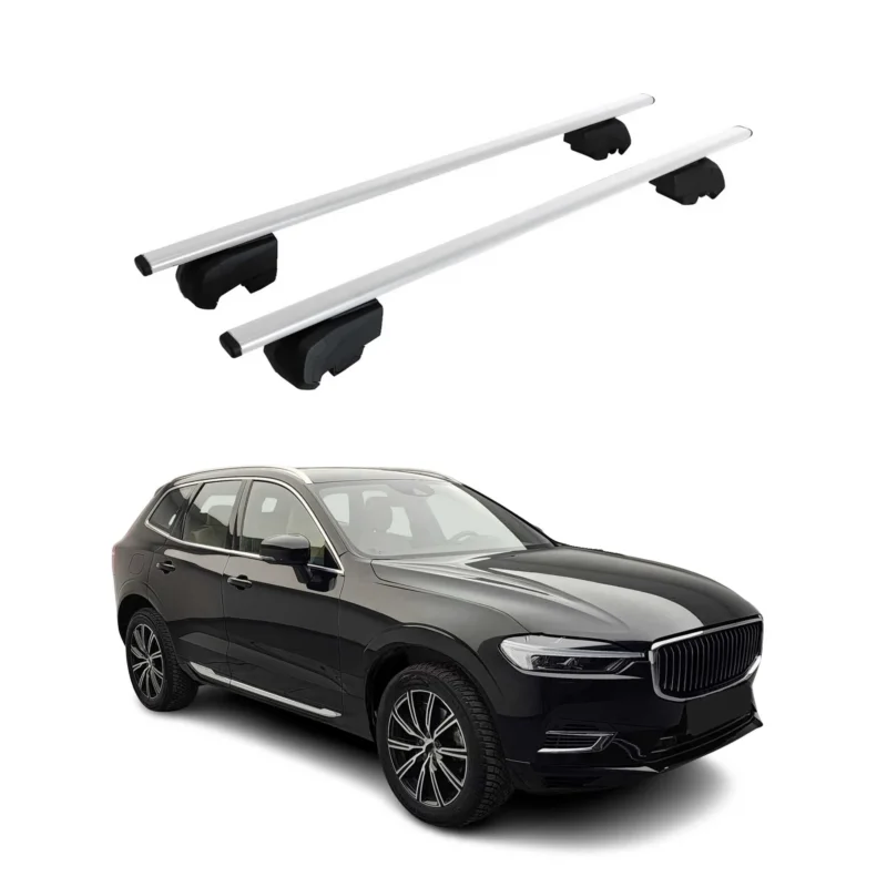 Dachträger Grundträger für Volvo XC60 mk2 2018-2026 75kg Stahl Silber 2 tlg