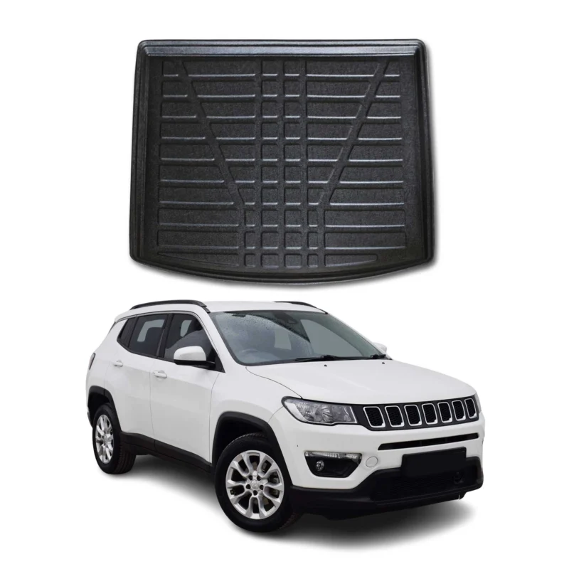 Kofferraumwanne Laderaumwanne für Jeep Compass 2017-2025 Gummi TPE Schwarz