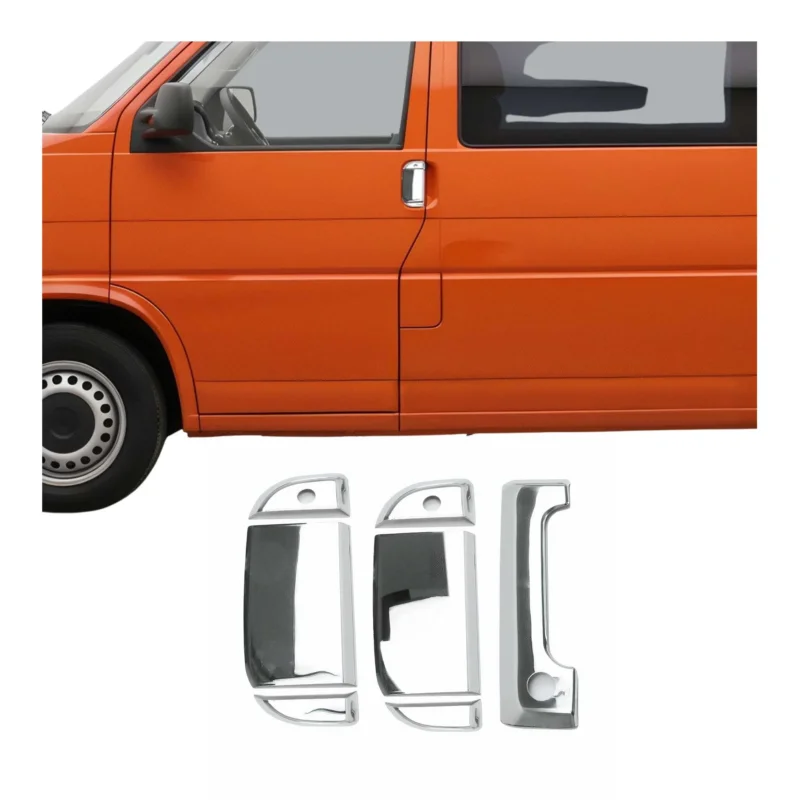 Chrom Türgriff Blende für VW T4 1990-2003 3-Tür Edelstahl 7tlg