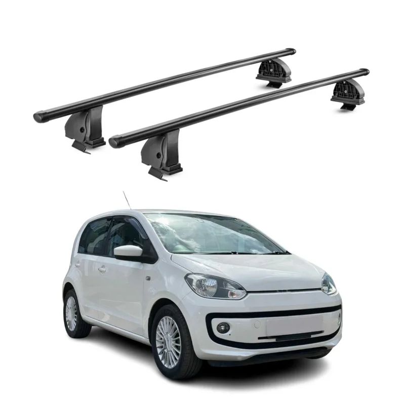 Stahl Dachträger für VW Up! 2011-2023 5Tür TÜV Abschließbar 75 kg 2tlg Schwarz