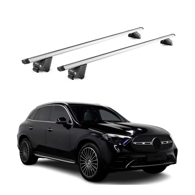 Dachträger für Mercedes GLC X254 2022-2026 100kg Aluminium Silber 2x ABE