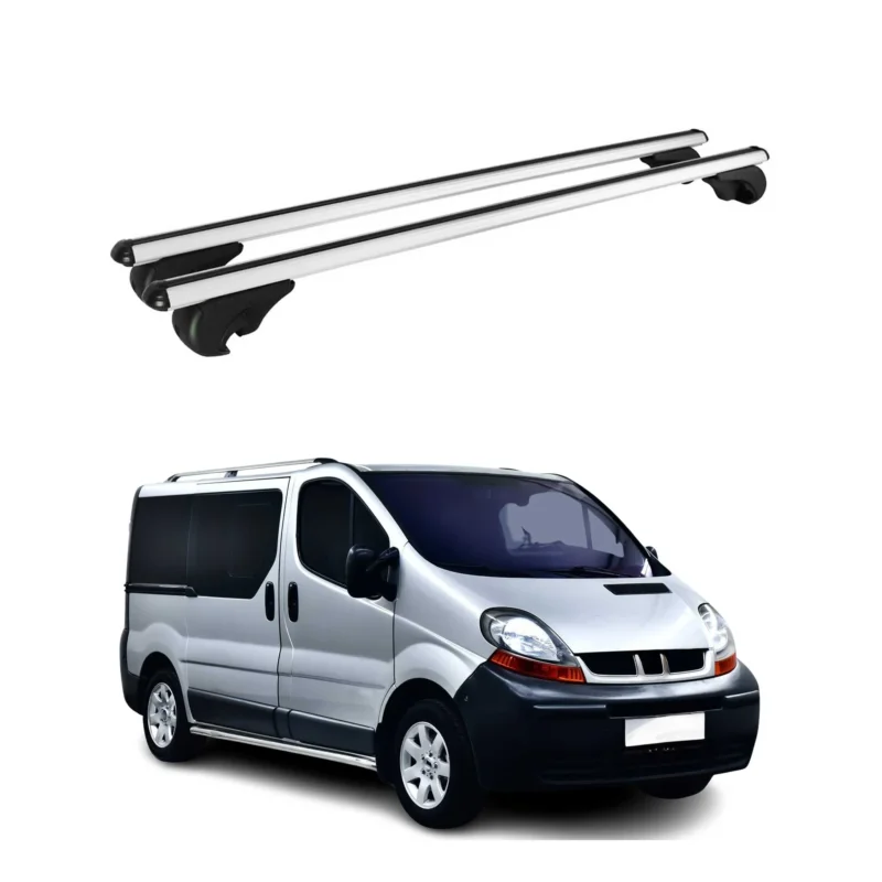 Dachträger Grundträger für Renault Trafic II 2001-2014 TÜV Aluminium Silber 2tlg