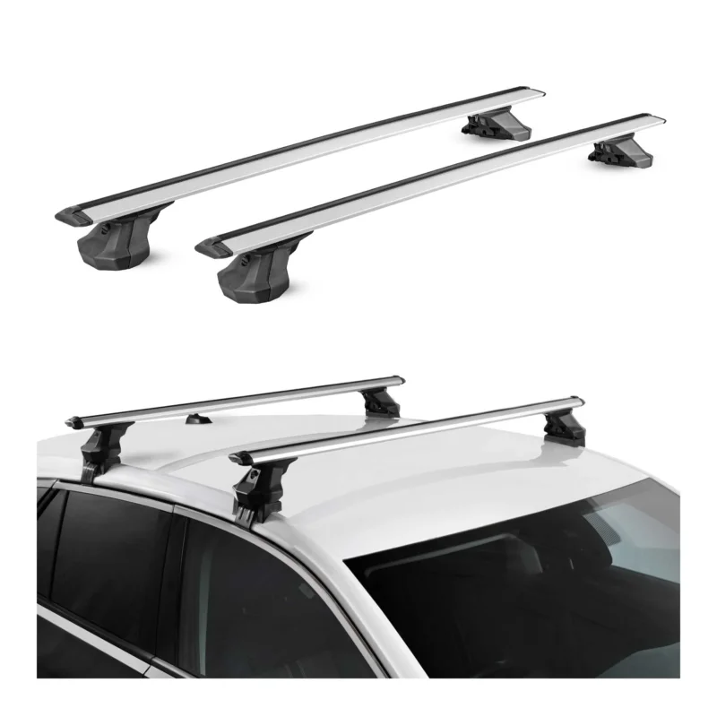 Dachträger Querträger für Citroën C3 III 2016-2024 Aluminium 2 Stück TÜV Silber