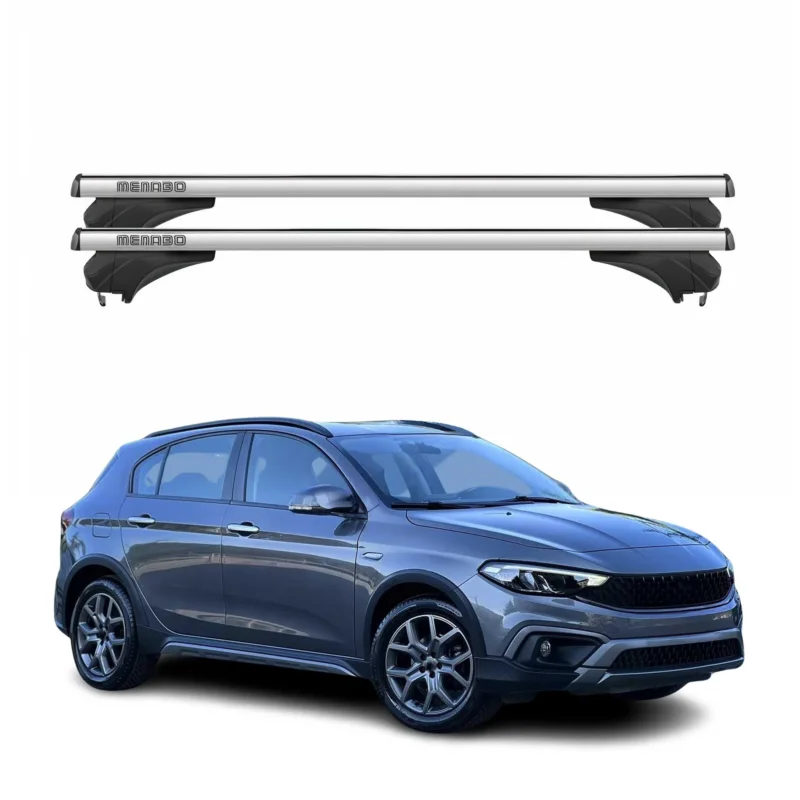 Menabo Dachträger Grundtäger für Fiat Tipo Cross 2020-2026 Aluminium Silber 2tlg