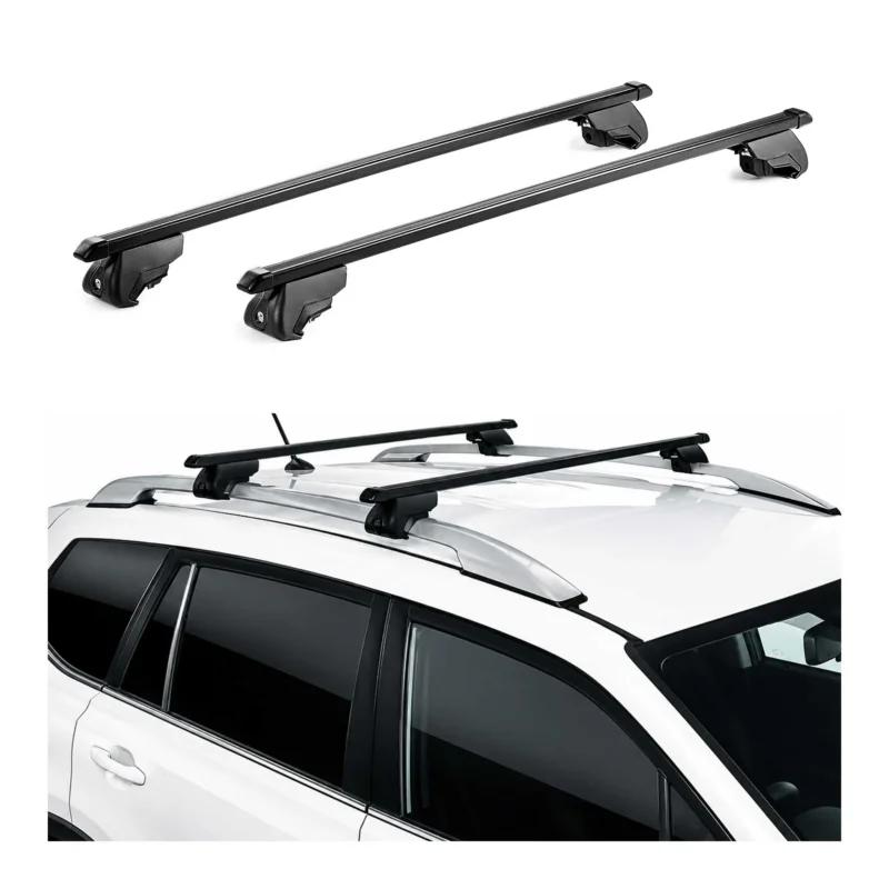 Dachträger für Mitsubishi Sigma Kombi F0 1993-97 Stahl Schwarz Dachgepäckträger