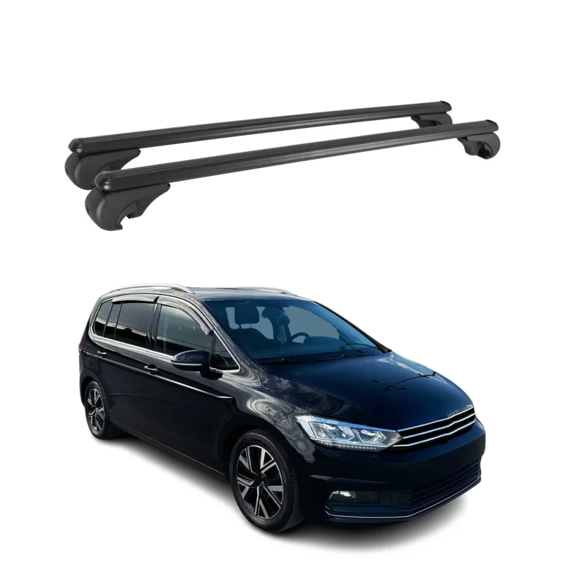 Dachträger für VW Touran 2015-2026 Gepäckträger Grundträger Aluminium Schwarz 2x