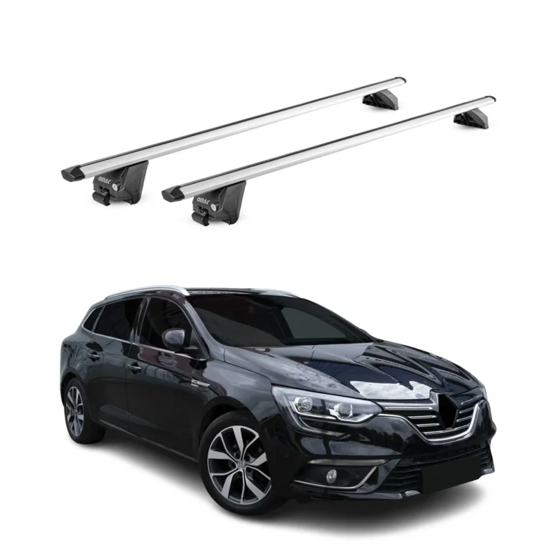 Dachträger für Renault Megane IV Grandtour 2016-2022 Aluminium ABE 100kg Grau 2x
