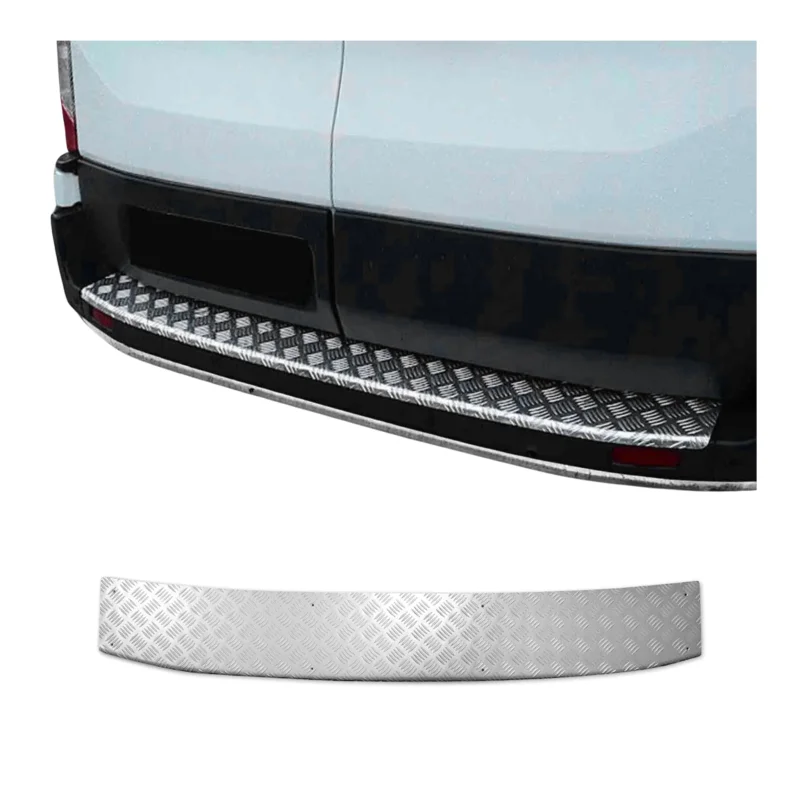 Ladekantenschutz Stoßstangenschutz für Ford Transit 2015-2026 Aluminium Silber