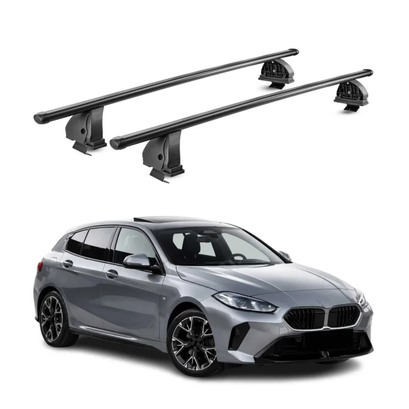 Alu Dachträger für BMW 1er F70 2025-2026 TÜV T-Nut Abschließbar 2tlg Silber