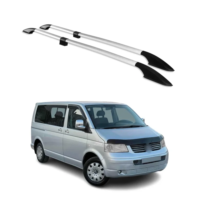 Dachreling für VW T5 T6 6.1 Transporter Multivan Caravelle 2003-2024 L1 Grau 2x