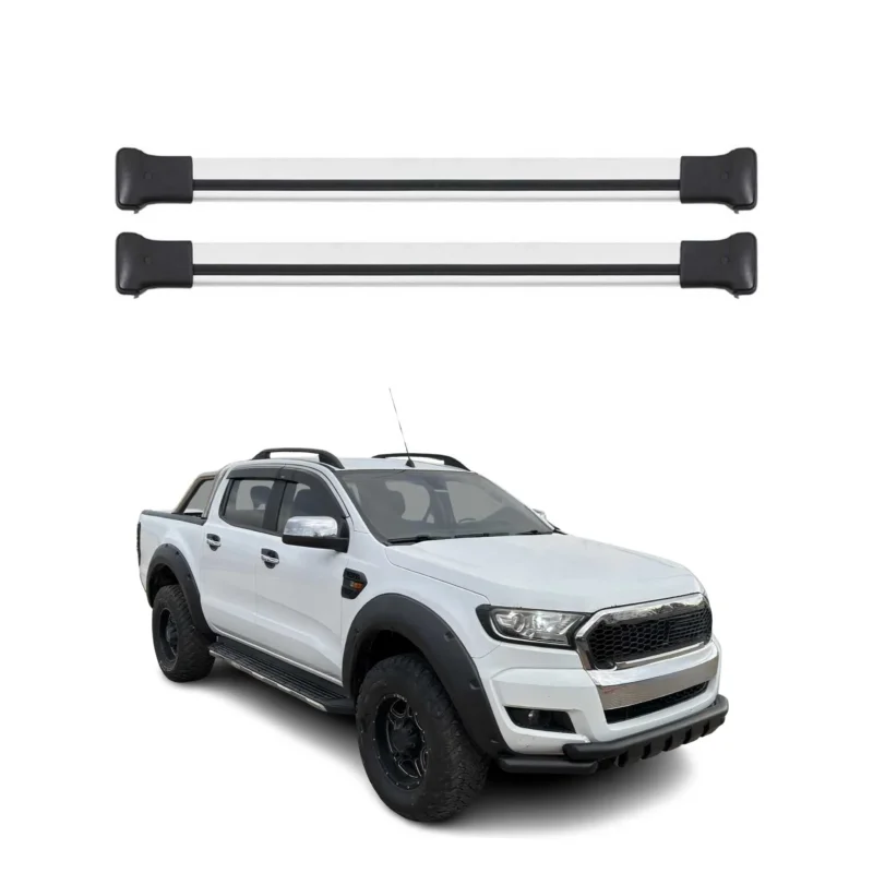 Dachträger Grundtäger für Ford Ranger T6 P375 2011-2022 Aluminium Silber 2 tlg