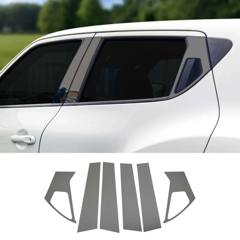 B-Säule Türsäulen Verkleidung für Nissan Juke 2010-2019 Edelstahl Dunkel 6tlg