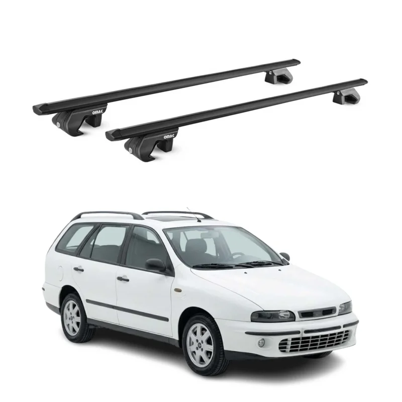Dachträger Grundtäger für Fiat Marea Weekend 1996-2007 90kg Alu Schwarz ABE