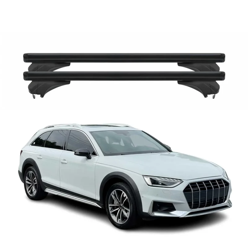Menabo Dachträger Grundtäger für Audi A4 B9 Allroad 2016-2025 Alu Schwarz 2 tlg