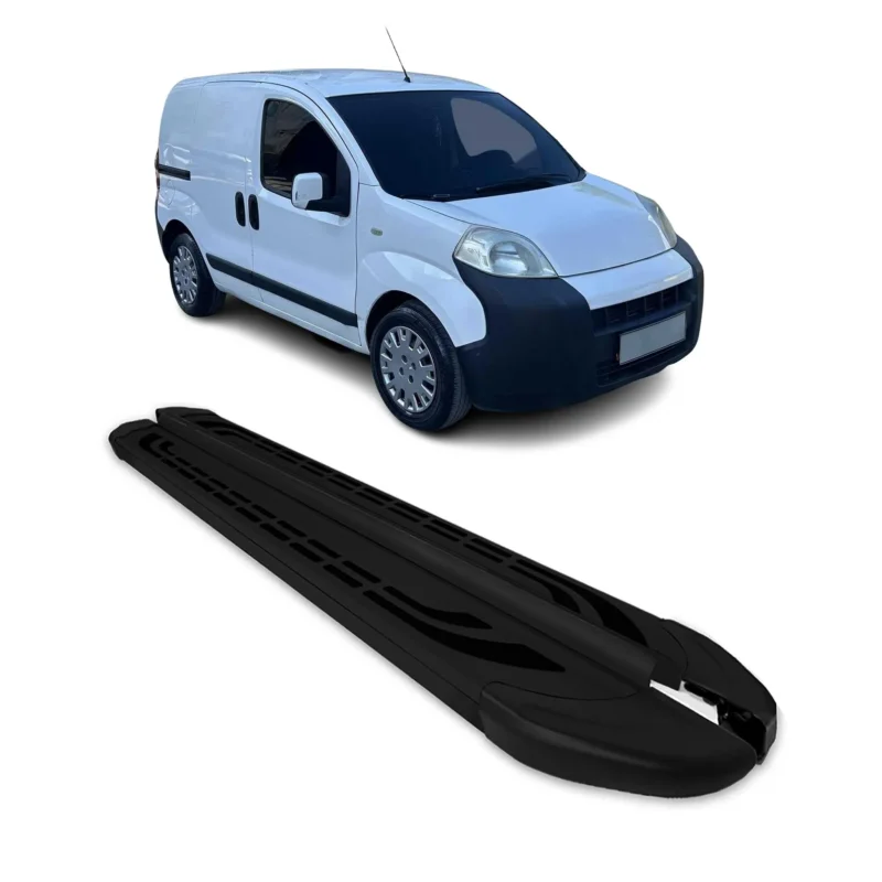 Trittbretter Schweller Seitenbretter für Peugeot Bipper 2008-2017 Alu Schwarz