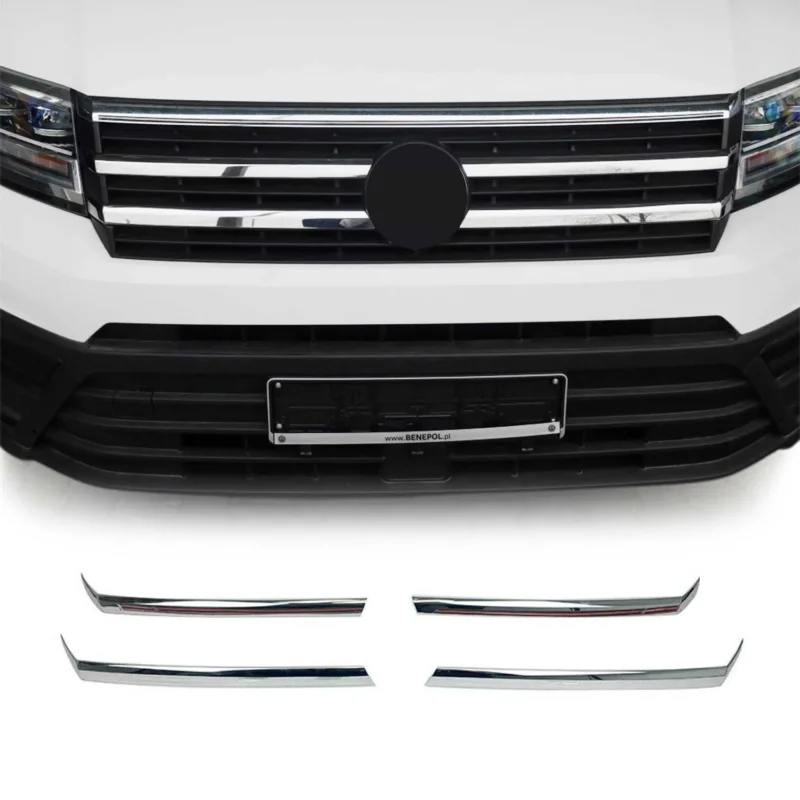 Kühlergrill Leisten Grillleisten für VW Crafter 2017-2026 Edelstahl Chrom 4tlg