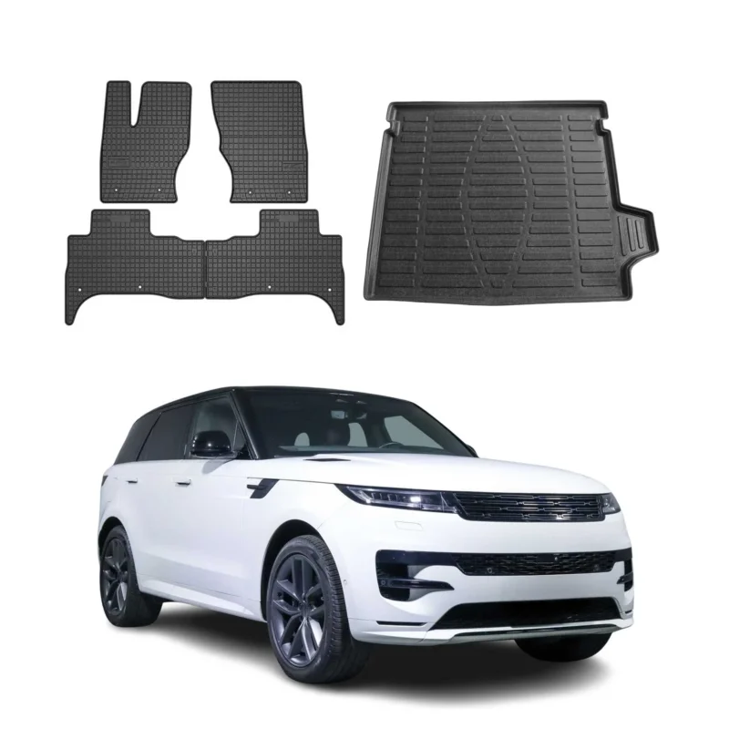 Fußmatten & Kofferraumwanne Set für Range Rover Sport L494 2017-2022 Gummi 5x