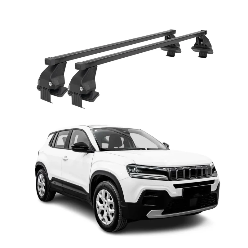 Menabo Dachträger Grundtäger für Jeep Avenger 2023-2026 50kg Stahl Schwarz 2 tlg