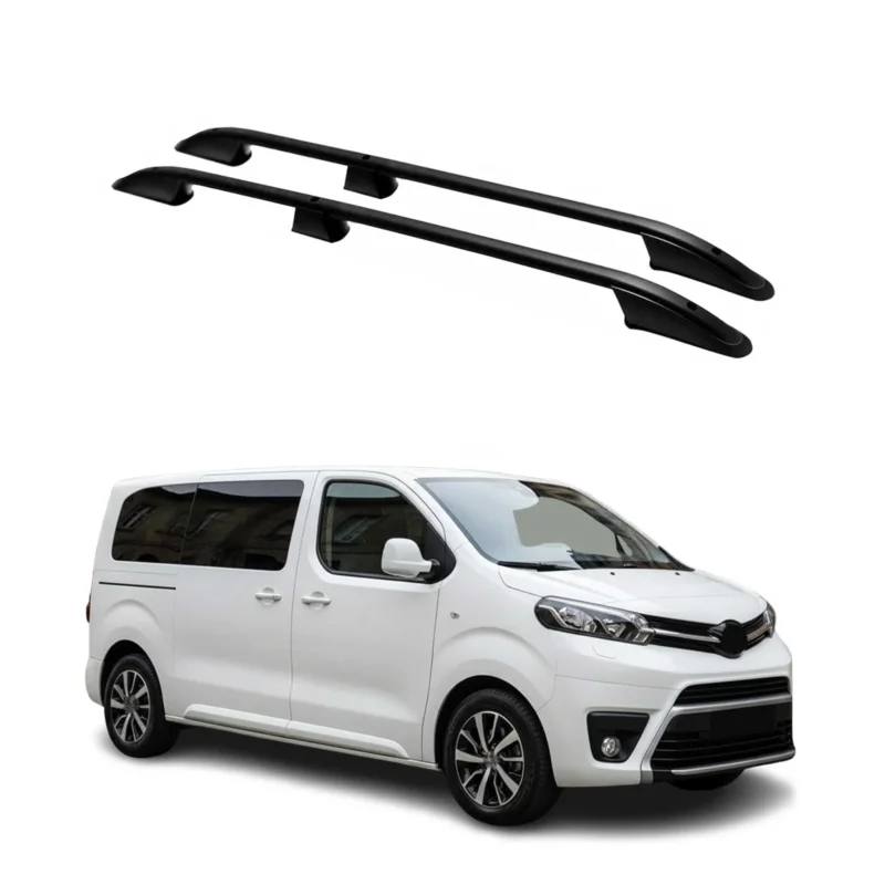 Dachreling Dachgepäckträger für Toyota Proace 2016-2026 Kurzer L1 Alu Schwarz