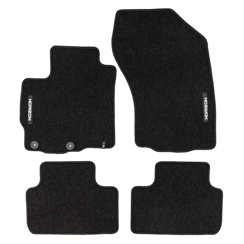 Velours Fußmatten für Mitsubishi ASX I 2010-2022 Autoteppich Schwarz 4 teile
