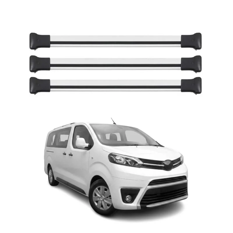 Dachträger Grundtäger für Toyota Proace 2016-2026 Aluminium Silber 3 tlg