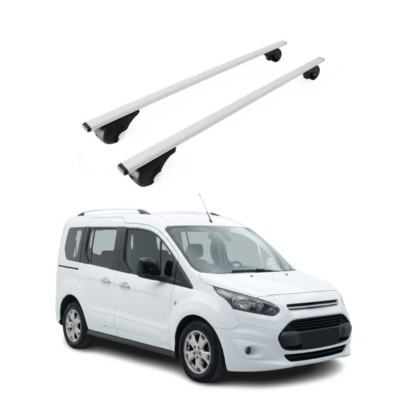 Dachträger Grundträger für Ford Tourneo Connect II 2013-2021 Stahl Silber 2tlg