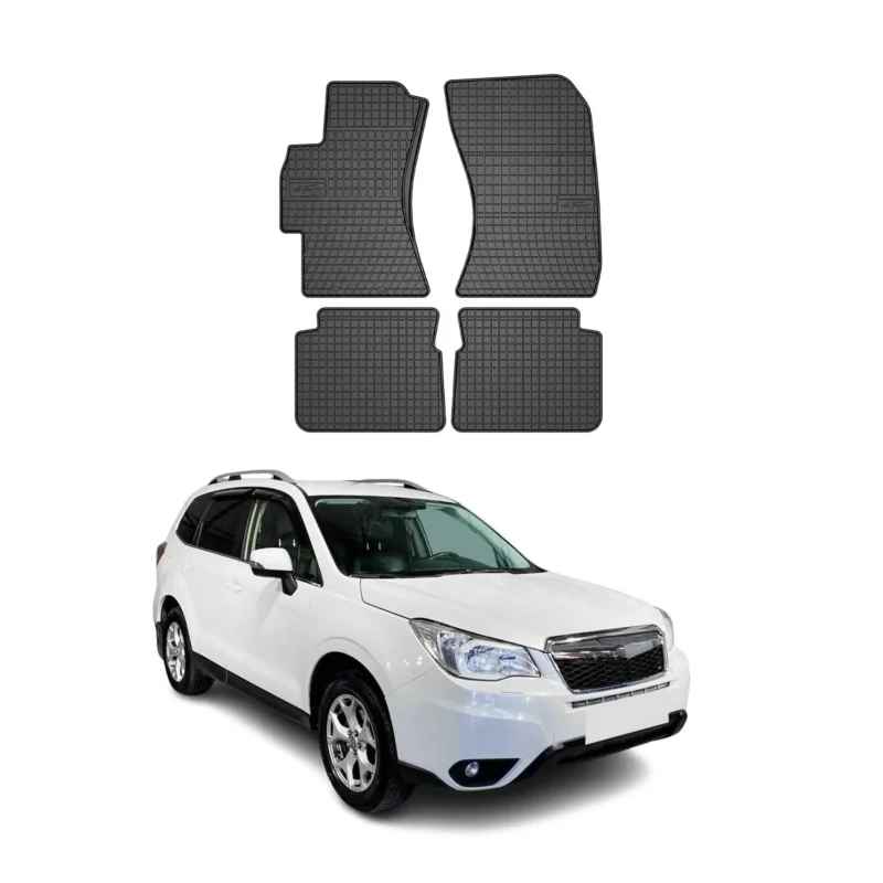 OMAC Gummi Fußmatten für Subaru Forester IV 2013-2018 Automatten Schwarz 4tlg