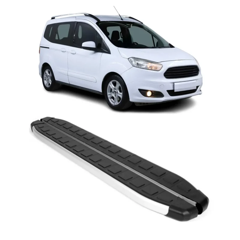 Seitenbretter Trittbretter für Ford Tourneo Courier I 2014-2023 Alu Schwarz