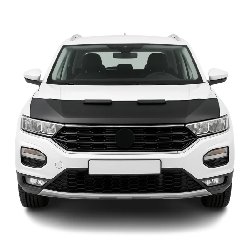 Haubenbra Steinschlagschutz Bonnet Bra für VW T-Roc 2017-2025 Schwarz Halb