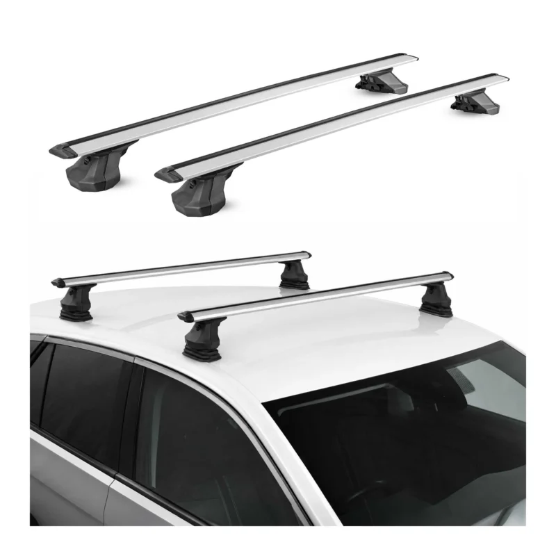 Dachträger für VW Caddy III (2K) 2003-2015 Aluminium 2 Stück 75 kg TÜV Silber