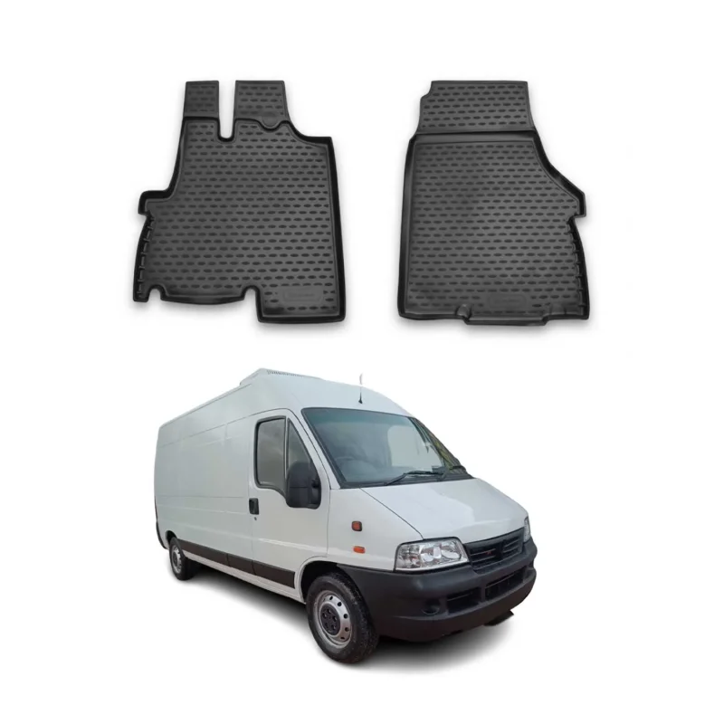 OMAC Gummimatten Fußmatten für Fiat Ducato 2014-2026 TPE Automatten Schwarz 2tlg
