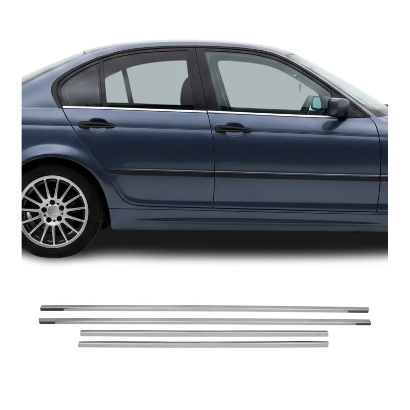 Fensterleisten Zierleisten für BMW 3er E46 1998-2007 Edelstahl Chrom 4tlg