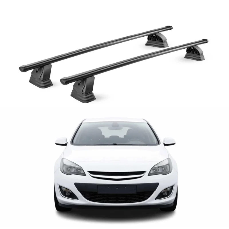 Stahl Dachträger für Opel Astra J Schrägheck Kombi Limo 2009-2015 2tlg Schwarz